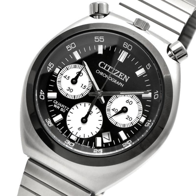 Pre-owned Citizen Collection Record Label Tsuno Chrono An3660-81e Chronograph Watch Black