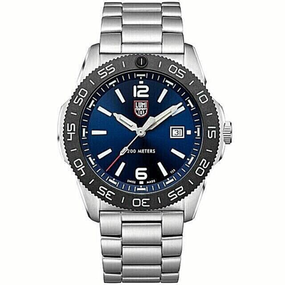 Pre-owned Luminox Swiss Pacific Diver Watch S.steel Bracelet 44mm Blue Dial Xs.3123