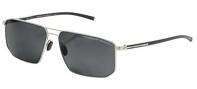 Pre-owned Porsche Design P'8696 Palladium/grey 61/13/145 Unisex Sunglasses In Gray