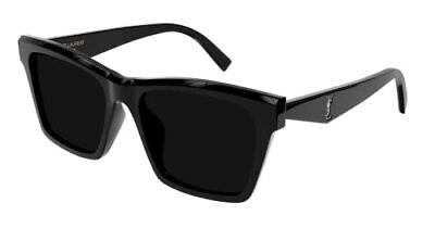 Pre-owned Saint Laurent Authentic  Sunglasses Sl M104/f - 002 Black W/black Lens 58mm