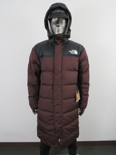 Pre-owned The North Face Mens  Nuptse 700-down Insulated Hooded Parka Puffer Jacket In Coal Brown / Tnf Black / Tnf White Logo