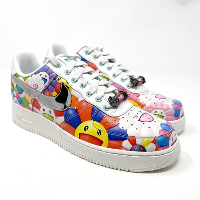 Pre-owned Nike Rtfkt X  Air Force 1 - Murakami Drip Men Us Size 9 - Deadstock With Tee In White
