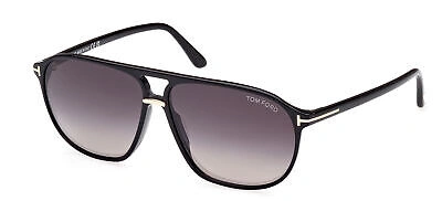 Pre-owned Tom Ford Bruce Ft 1026 Black/ Grey Shaded 61/12/145 Men Sunglasses In Gray