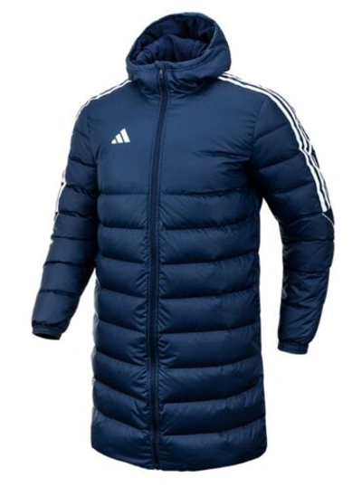Pre-owned Adidas Originals Adidas Men 3str Long Down Coat Padded Jacket Navy Warmer Top Parka Coat Hs3616 In Blue