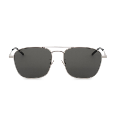 Pre-owned Saint Laurent Square Sunglasses Sl 309 001 In Gray