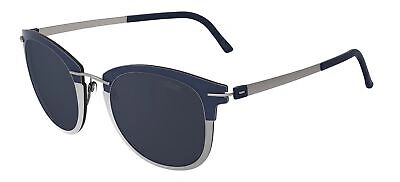 Pre-owned Silhouette Infinity Collection 8701 Silver/blue Onesizefitsall Unisex Sunglasses
