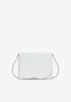 Dolce & Gabbana Women Dg Logo Leather Crossbody Bag In White
