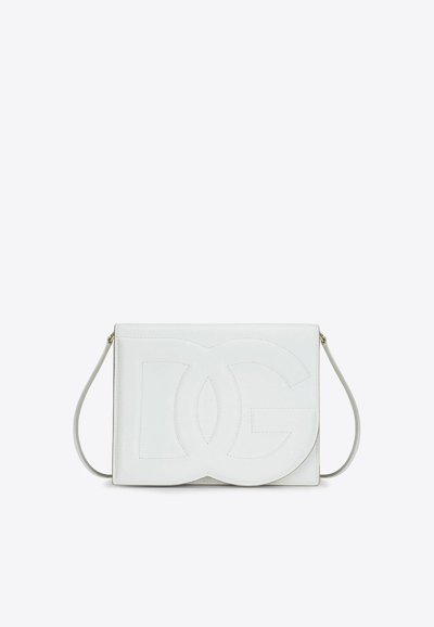 DOLCE & GABBANA DG LOGO CALF LEATHER CROSSBODY BAG