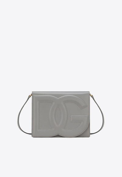 DOLCE & GABBANA DG LOGO CALF LEATHER CROSSBODY BAG