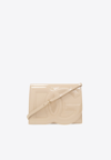 Dolce & Gabbana Dg Logo Crossbody Bag In Calf Leather In Beige