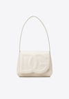 Dolce & Gabbana Dg Logo Shoulder Bag In Calf Leather In Ivory