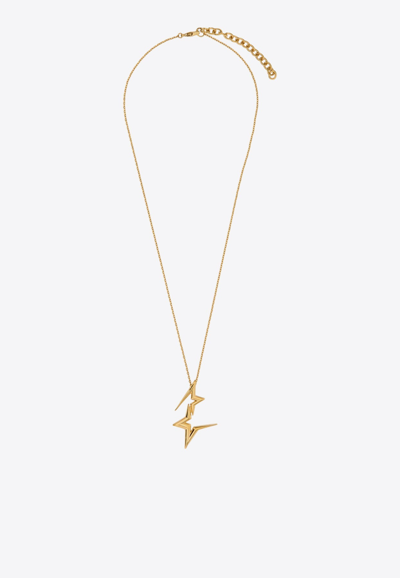 Ferragamo Double Star Chain Necklace In Gold