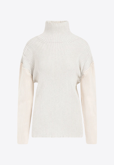 The Row Dua Rib-knit Cotton And Cashmere Sweater In White