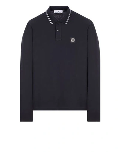 Stone Island Polo Bleu Coton, Élasthanne