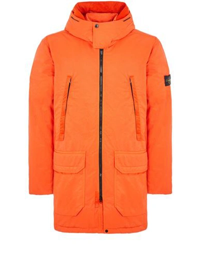 Stone Island Veste Longue Orange Polyamide