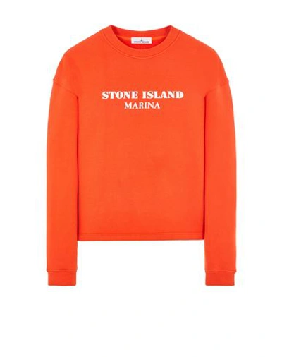 Stone Island Sweatshirt Orange Coton