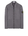 STONE ISLAND STONE ISLAND OVER SHIRT GRAY COTTON, ELASTANE