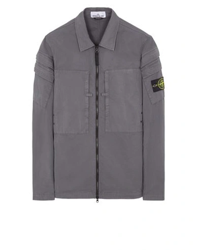 Stone Island Over Shirt Grey Cotton, Elastane