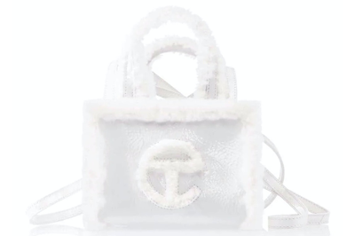 Pre-owned Telfar X Ugg Small Shopper Crinkle White