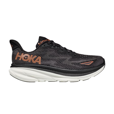 Pre-owned Hoka Wmns Clifton 9 Wide 'black Copper'