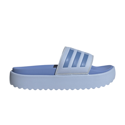 Pre-owned Adidas Originals Wmns Adilette Platform Slide 'blue Dawn'