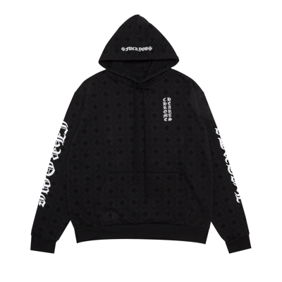 Pre-owned Chrome Hearts Monogram Vertical Logo Hoodie 'black'