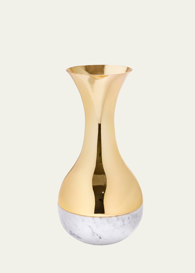 Anna New York Dual Vase In Gold