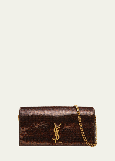 SAINT LAURENT KATE 99 YSL SHOULDER BAG IN SEQUINS