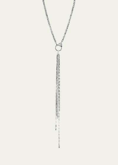 Sheryl Lowe Sterling Silver Chain Fringe Necklace