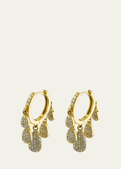 Sheryl Lowe 14k Yellow Gold Diamond Shaker Earrings