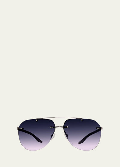 Barton Perreira Jean Metal & Zyl Aviator Sunglasses