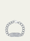 SHERYL LOWE PAVE DIAMOND ID TAG CHAIN BRACELET