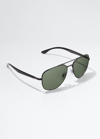 Ray Ban Men's Evolve Metal Aviator Sunglasses In Black