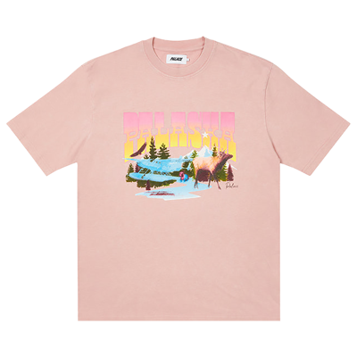 Pre-owned Palace Palaska Dye T-shirt 'pink'