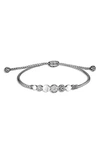 John Hardy Dot Hammered Adjustable Bracelet In Silver