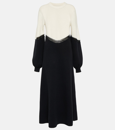 Chloé Wool And Cashmere Maxi Dress In Multicoloured