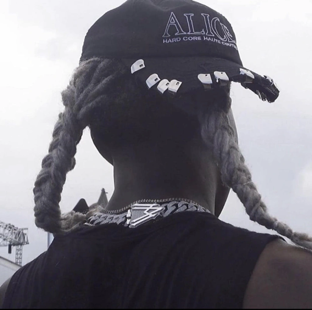ALICE HARDCORE HAUTE COUTURE キャップ 黒 Pre-owned Destroy Lonely X Midnight Studios Alice Hardcöre Haute