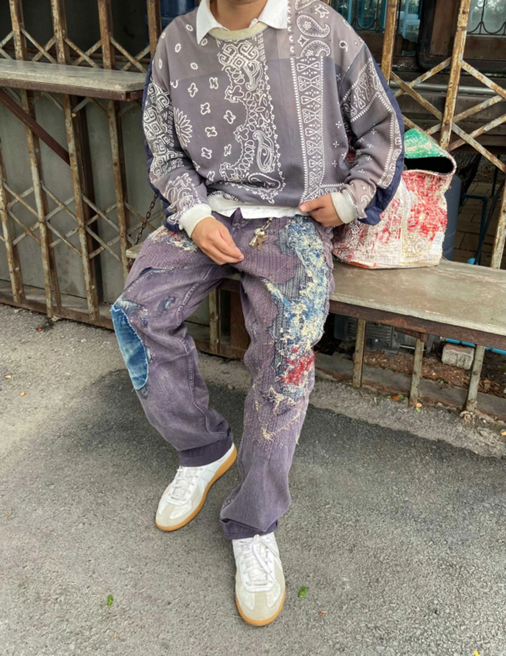 Pre-owned Kapital X Kapital Kountry Boro Pants Yagu Damages Chino
