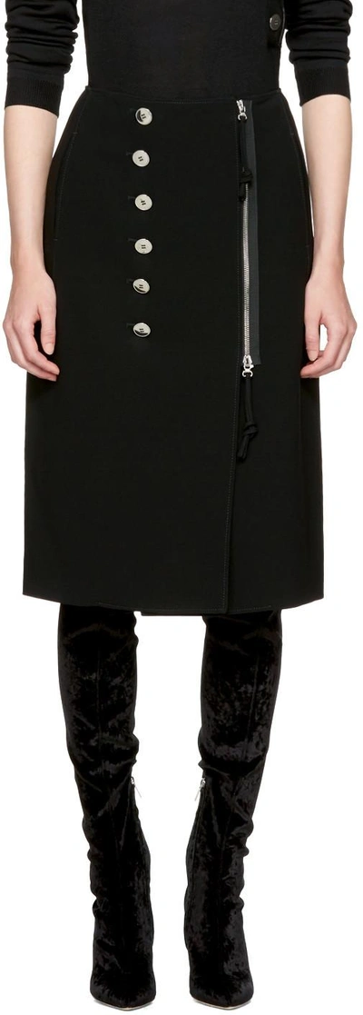 Altuzarra Sorrel Button-embellished Cady Pencil Skirt In Black