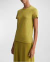 Vince Essential Crewneck Short-sleeve Cotton T-shirt In Basil