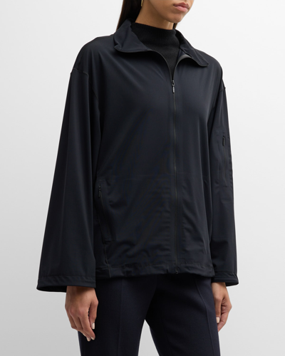 The Row Women's Tamari Hooded Zip-front Jacket In Black