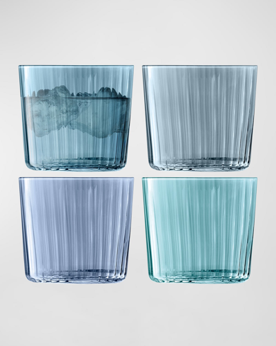 Lsa Gems Tumblers, 10 oz - Set Of 4 In Blue
