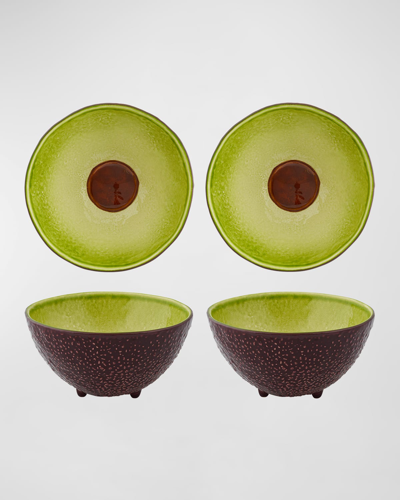 Bordallo Pinheiro Avocado Bowls, Set Of 4 In Green