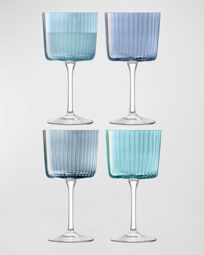 Lsa Gems Wine Glasses, Set Of 4 In Garnet