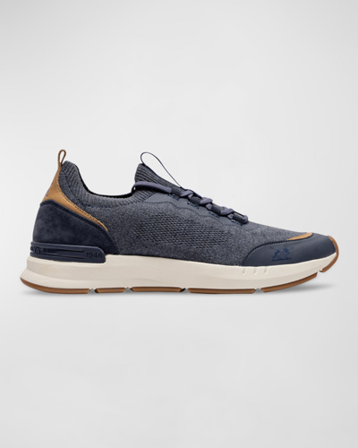 Rodd & Gunn Men's Gunn Flow Knit Runner Trainers In Denim