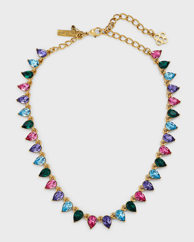 Oscar De La Renta Crystal Tooth Necklace In Multi