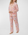 Bedhead Pajamas Printed Cotton Jersey Pajama Set In Champagne Disco
