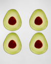 BORDALLO PINHEIRO AVOCADO DESSERT PLATES, SET OF 4