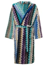 Missoni Giacomo Cotton Zig Zag Multicolor Bathrobe In Multicolor