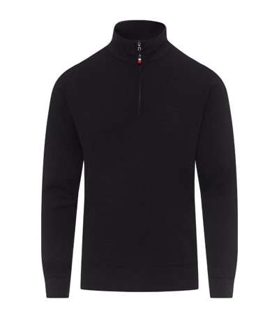 Orlebar Brown Merino Wool Quarter-zip Isar Sweater In Grey